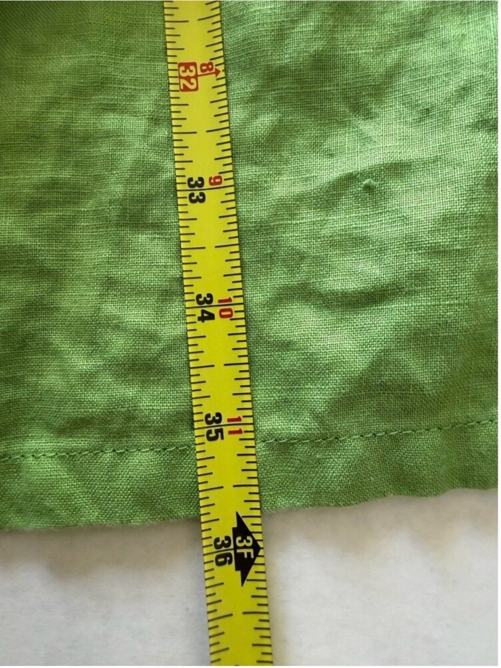 J Jill Green Linen Shift Dress L Petite 100% Linen Sleeveless Buttons Lagenlook - Picture 5 of 6